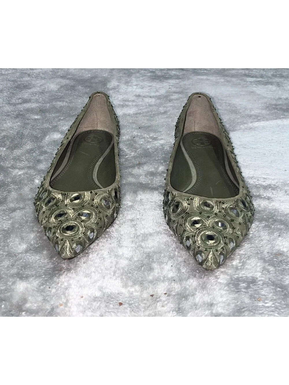 Tory Burch Yasmin Ballet Flat Women Size 7.5 Excellent Condition